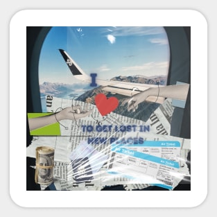 Wanderlust Chronicles: Embracing the Unknown in Travel Collage Sticker